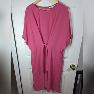 Trina Turk pink dress with front tie size XXL
